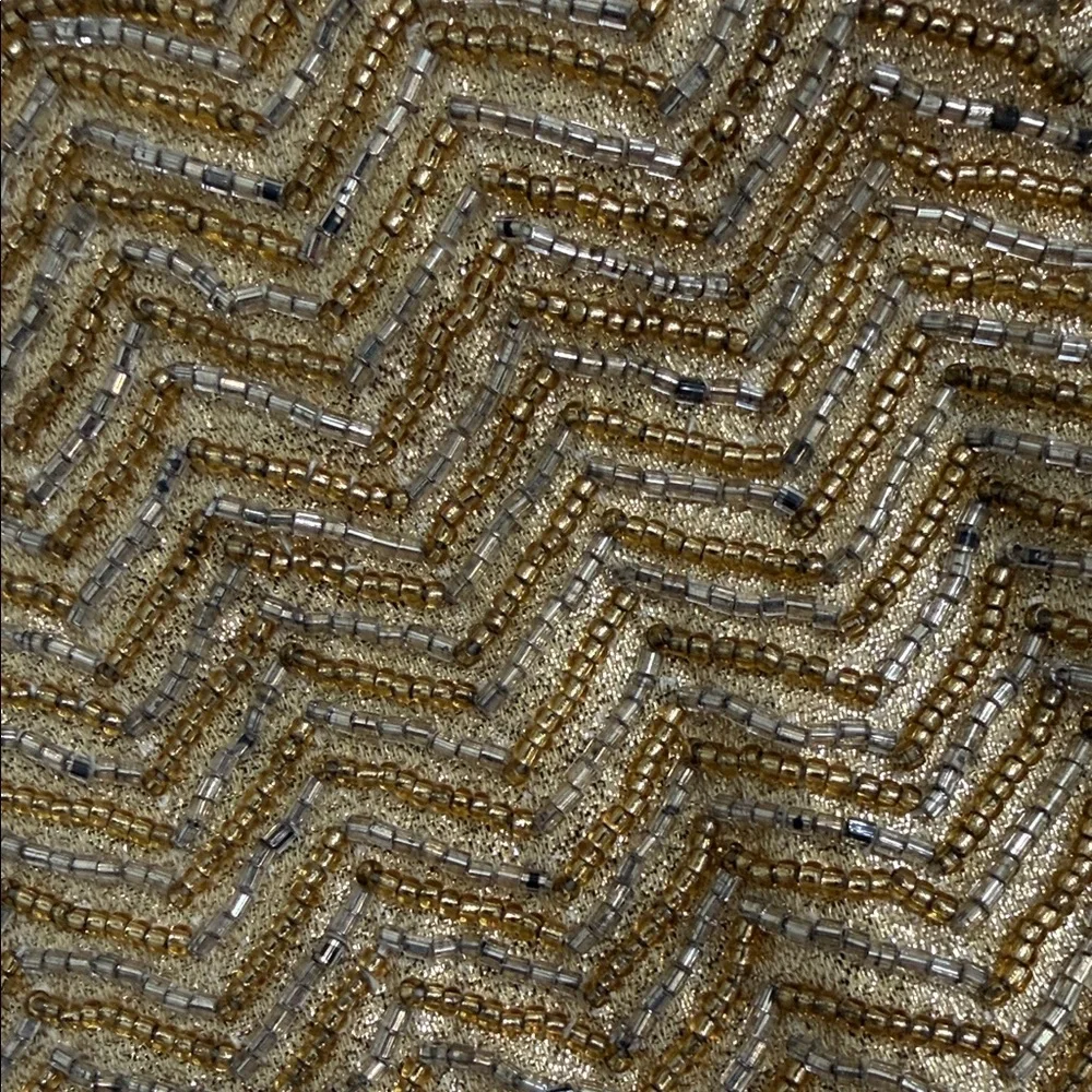 La‎ Regaie Gold Chevron Crossbody Evening Bag Vintage Y2K